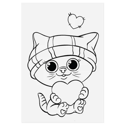 Сибирский кот — раскраска для детей. Распечатать бесплатно.