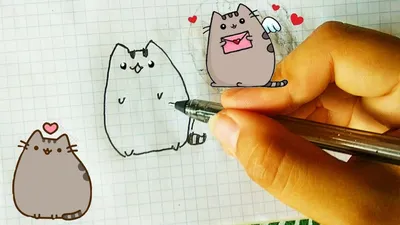 Рисунки для срисовки кот пушин - 63 фото