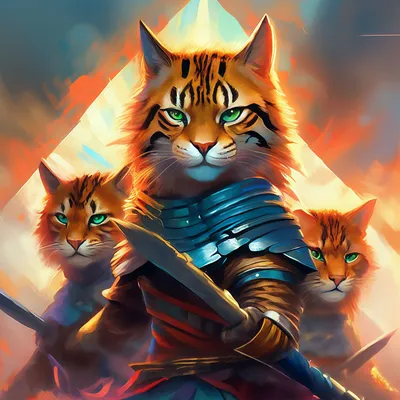 Иллюстрация Коты-воители. Встреча. в стиле детский | Illustrators.ru | Кот- воитель, Иллюстрации кошек, Милые котики