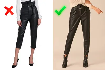 Кожаные женские брюки и штаны
