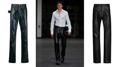 Женские Кожаные штаны с разрезами на змейке купить в онлайн магазине -  Unimarket