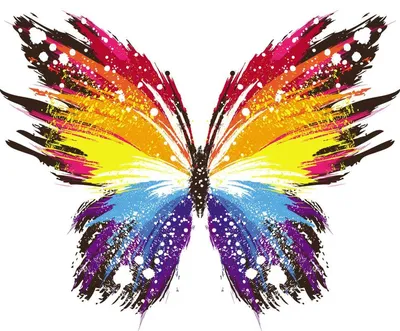 бабочки с красочными крыльями и антеннами Иллюстрация вектора - иллюстрации  насчитывающей бабочка, шикарно: 277067268