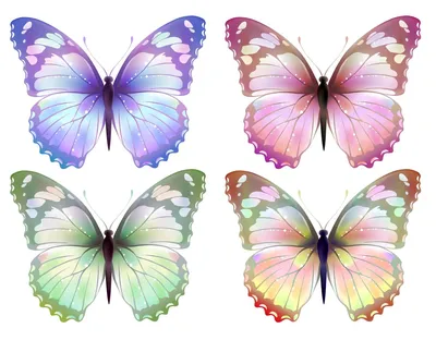 Бабочки на прозрачном фоне, анимации и фото бабочек без фона