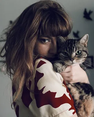 Девушка с котом картинки - 73 фото