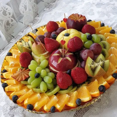 Сервировка фруктов на праздничный стол - 68 фото
