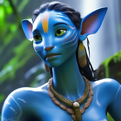 Нави из фильма Avatar с синей …» — создано в Шедевруме