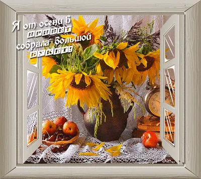 Пожелание хорошего дня осенняя картинка | Осенние картинки, Привет  сентябрь, Картинки