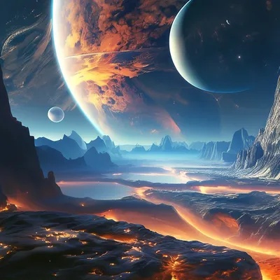 Космос красивые планеты высокая …» — создано в Шедевруме