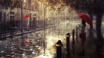 красивые картинки :: дождь :: арт :: Pavel Borzyanich / картинки, гифки,  прикольные комиксы, интересные статьи по теме.