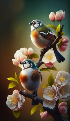 Птица в цветах рисунок - 77 фото