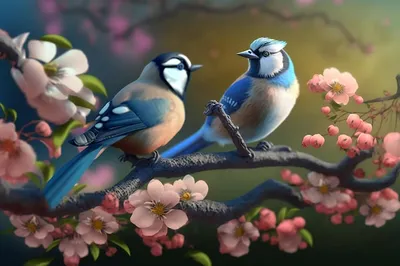 Картинки птицы и цветы винтажные (70 фото) » Картинки и статусы про  окружающий мир вокруг