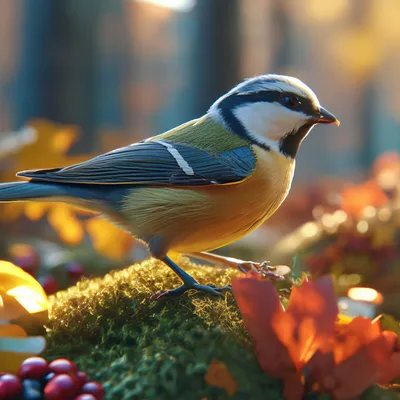Птицы в цветах - красивые фото