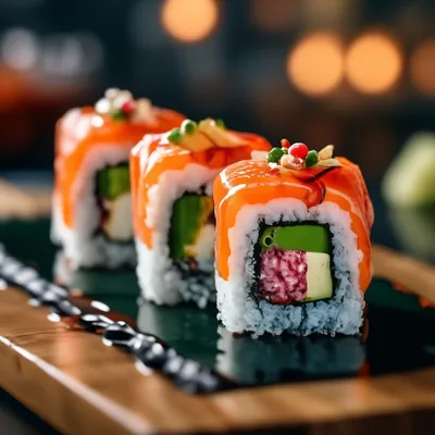 Красивые еда, суши Nigiri и набор кренов Maki Стоковое Фото - изображение  насчитывающей сливк, культура: 134620186