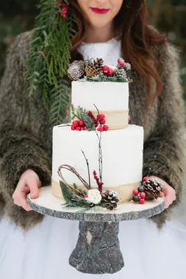Красивые свадебные торты. 10 идей зимних тортов. Фото.