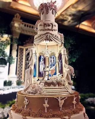 Свадебный торт Сиреневый вальс | Красивые свадебные торты.