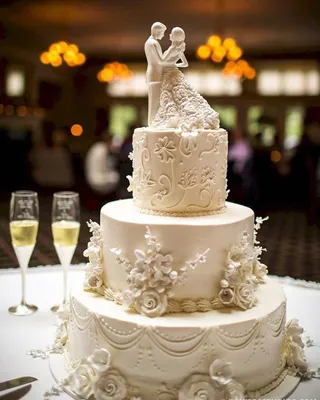 Красивые свадебные торты (61 фото)