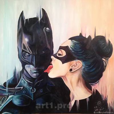 Картина “Кошки-мышки (Бэтмен и Женщина-Кошка)” | PrintStorm