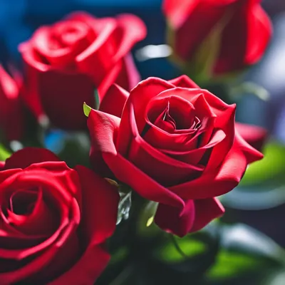 Обои на рабочий стол Красивые красные розы, обои для рабочего стола,  скачать обои, обои бесплатно