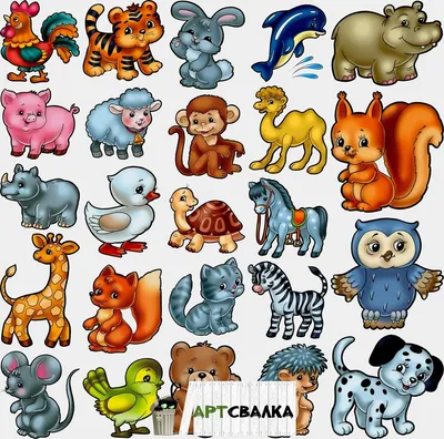 Красивые картинки животных для детей нарисованные цветные (54 фото) - 54  фото