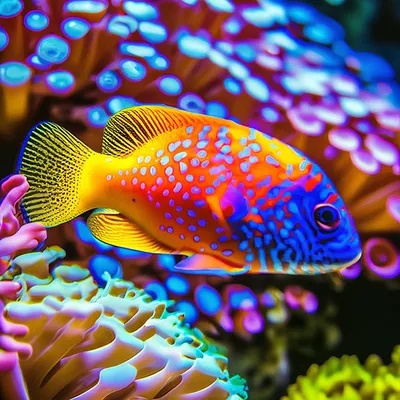 Океан, яркие красивые рыбы, кораллы…» — создано в Шедевруме
