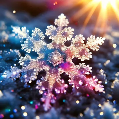 Красивые снежинки , солнце, блеск …» — создано в Шедевруме