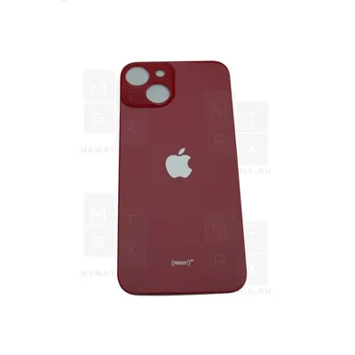 Купить Задняя крышка iPhone 14 red (красная) с увеличенным вырезом под  камеру Премиум AA | MEMATRIX.ru