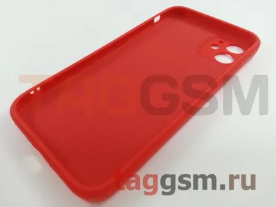 Задняя крышка iPhone 14, красная, Red, с большими отверстиями под окошки  камер, копия высокого качества - ARTMOBILE