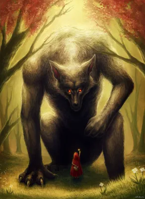 Красная шапочка и волк | Пикабу