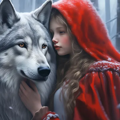 Красная шапочка и серый волк | Пикабу