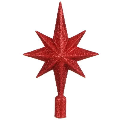 Купить Красная Звезда на ёлку Светящаяся 22х22 см