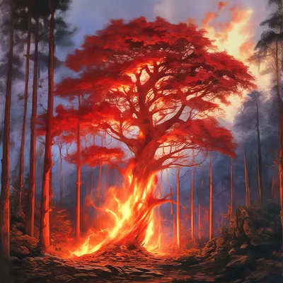 Красное дерево в черно-белом ландшафте Стоковое Изображение - изображение  насчитывающей влюбленность, вероисповедание: 63701849