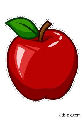 Яблоко красное рисунок - 71 фото