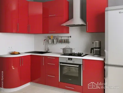 Красные кухни картинки фотографии