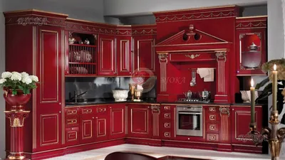Красные кухни, купить кухонный гарнитур красный недорого — РИОКА