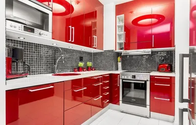 Красная кухня: 50 идей с фото интерьера кухни в красном цвете