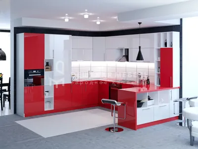 Красная кухня — купить кухню красного цвета недорого в Москве |  Интернет-магазин «Дешевая Мебель»