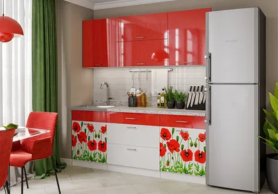 Кухонные гарнитуры красные по низким ценам — заказать мебель от  производителя