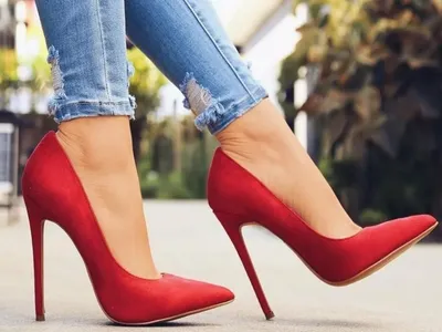 Женские красные туфли на шпильке И-R305-3 - купить недорого в интернет  магазине \"OLLA\", Украина.