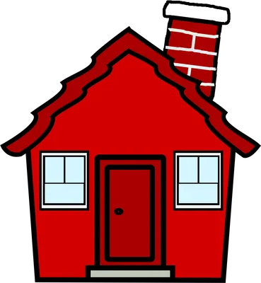 Красный домик картинка