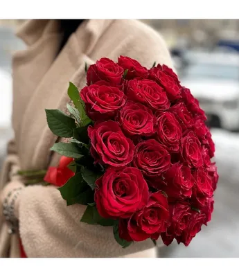 Красные герберы с розами - 41 шт. за 12 890 руб. | Бесплатная доставка  цветов по Москве