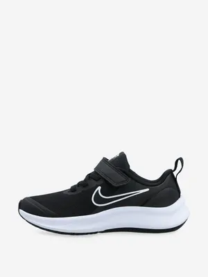 Полуботинки спортивные детские Nike черный/белый цвет — купить за 142.8  руб. в интернет-магазине Спортмастер
