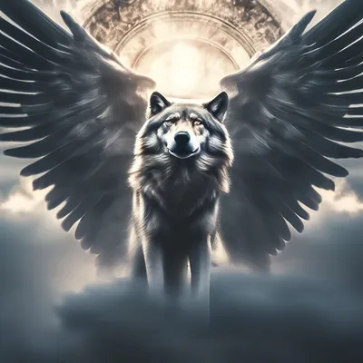 Волки уходят в небеса. Горят …» — создано в Шедевруме