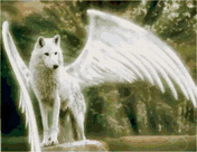Огненный крылатый волк. | Пикабу