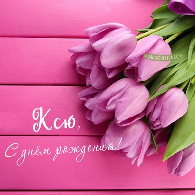 Тюльпаны Ксю | Открытки, День рождения, С днем рождения