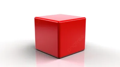 красный куб в 3d на белом фоне визуализируемое изображение, куб,  кубический, графика фон картинки и Фото для бесплатной загрузки