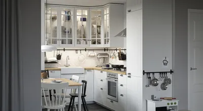Серая скандинавская кухня 8 кв м «Будбин» от ИКЕА | Interior design  kitchen, Kitchen remodel small, Kitchen remodel