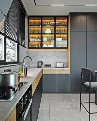 Дизайн кухни в стиле минимализм — фото интерьера кухни минимализм