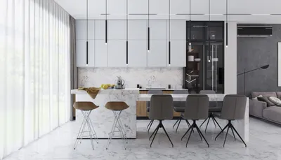 Минималистичная угловая кухня | Кухня в стиле минимализм, Белая кухня,  Небольшие кухни