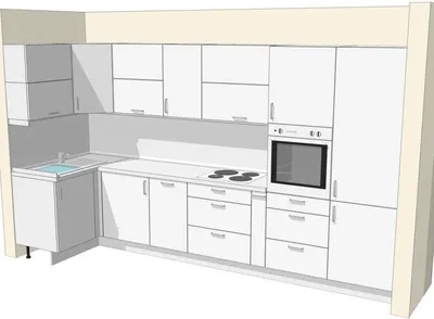 Кухонный гарнитур Обсидиан Лайн 3 метра серый (арт.12) купить в  Екатеринбурге | Интернет-магазин VOBOX