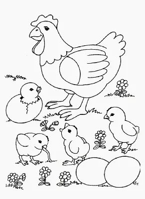 Курица и ее цыпленоки детей Иллюстрация штока - иллюстрации насчитывающей  хан, игра: 101724901